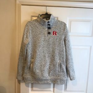 Rutgers oversized Champion sweatshirt w buttons
